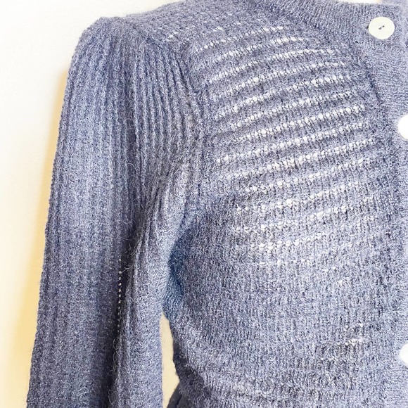 Aritzia Wilfred Cardigan Black Mohair Alpaca Blend Loose Knit Small - Picture 4 of 8